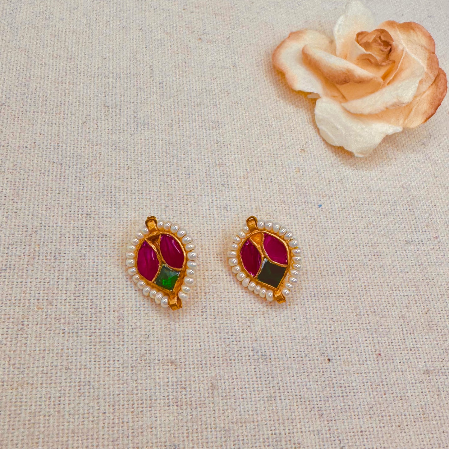 Multi kundan Drop Ear Cuffs