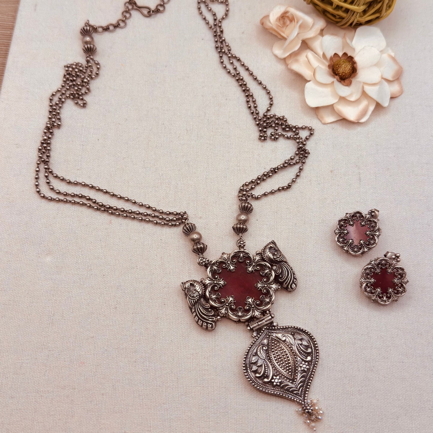 Carnelian Oxidized set