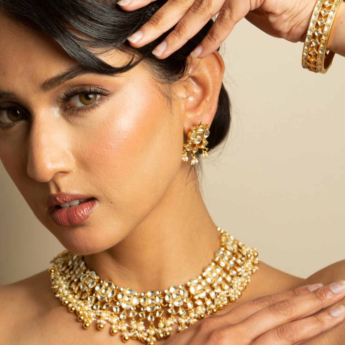 Marwad - Kundan in metal