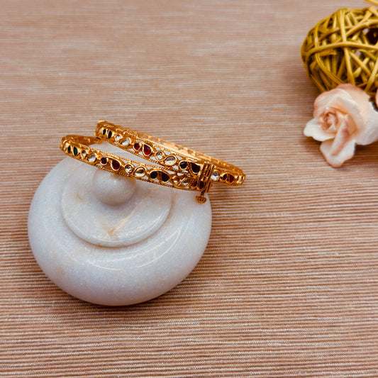 Kundan Mango bangles