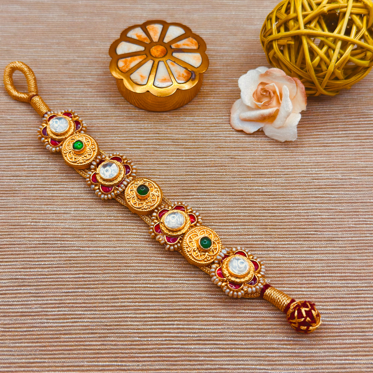 Multi kundan dori bracelet