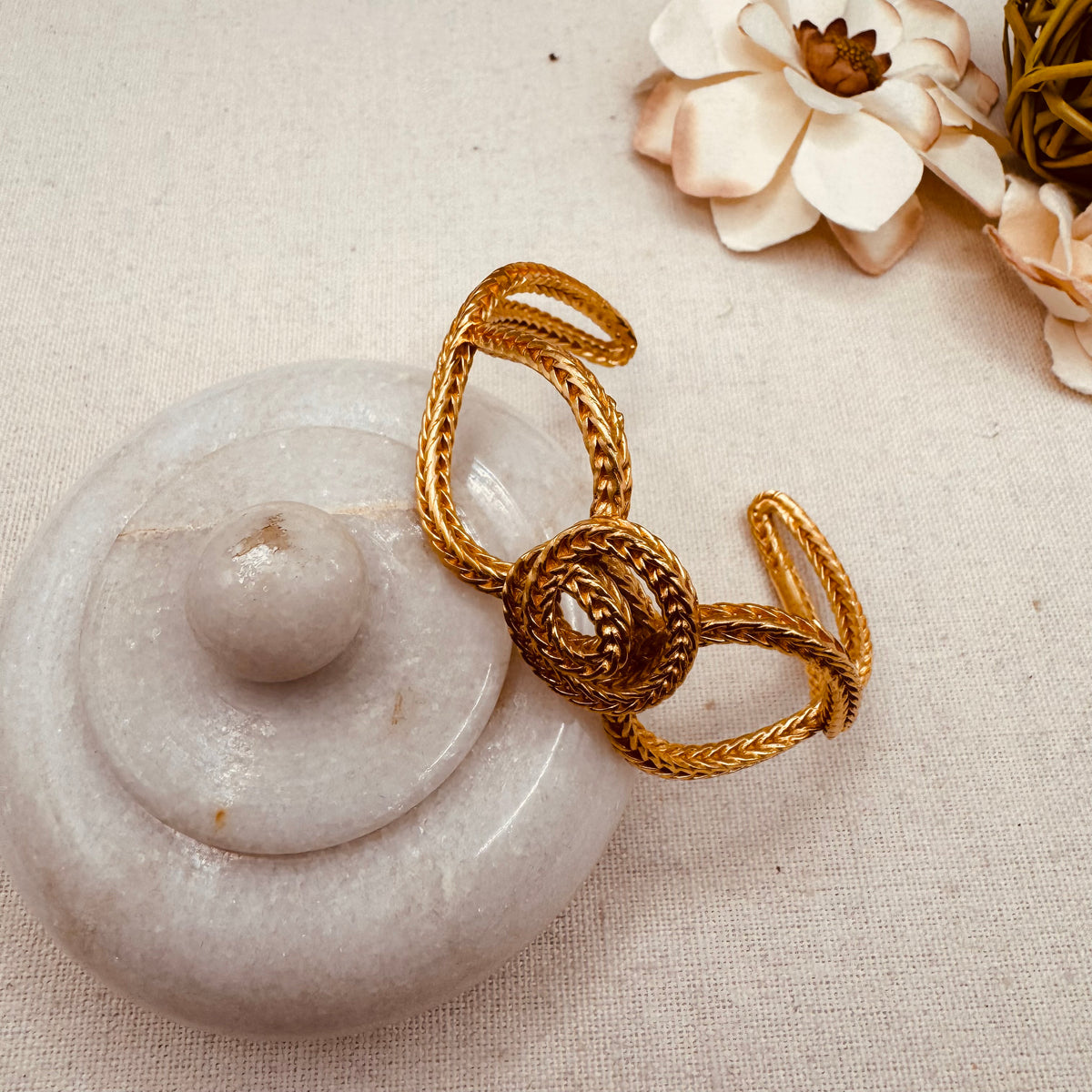 Gold plated Knot bangle